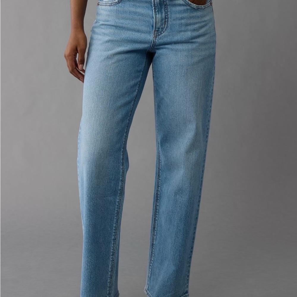 American Eagle Outfitters Light Blue Straight Leg Jeans